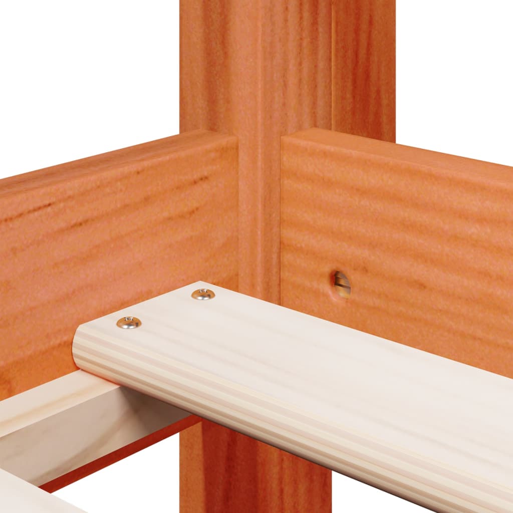 High Sleeper Bed without Mattress Wax Brown 80x200 cm Solid Wood Pine