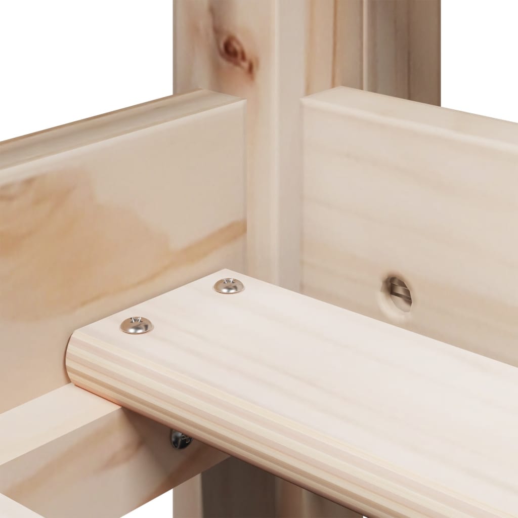 Loft Bed with Ladder and Roof without Mattress 90x200 cm