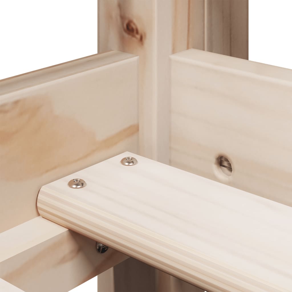 Loft Bed with Ladder and Roof without Mattress 80x200 cm