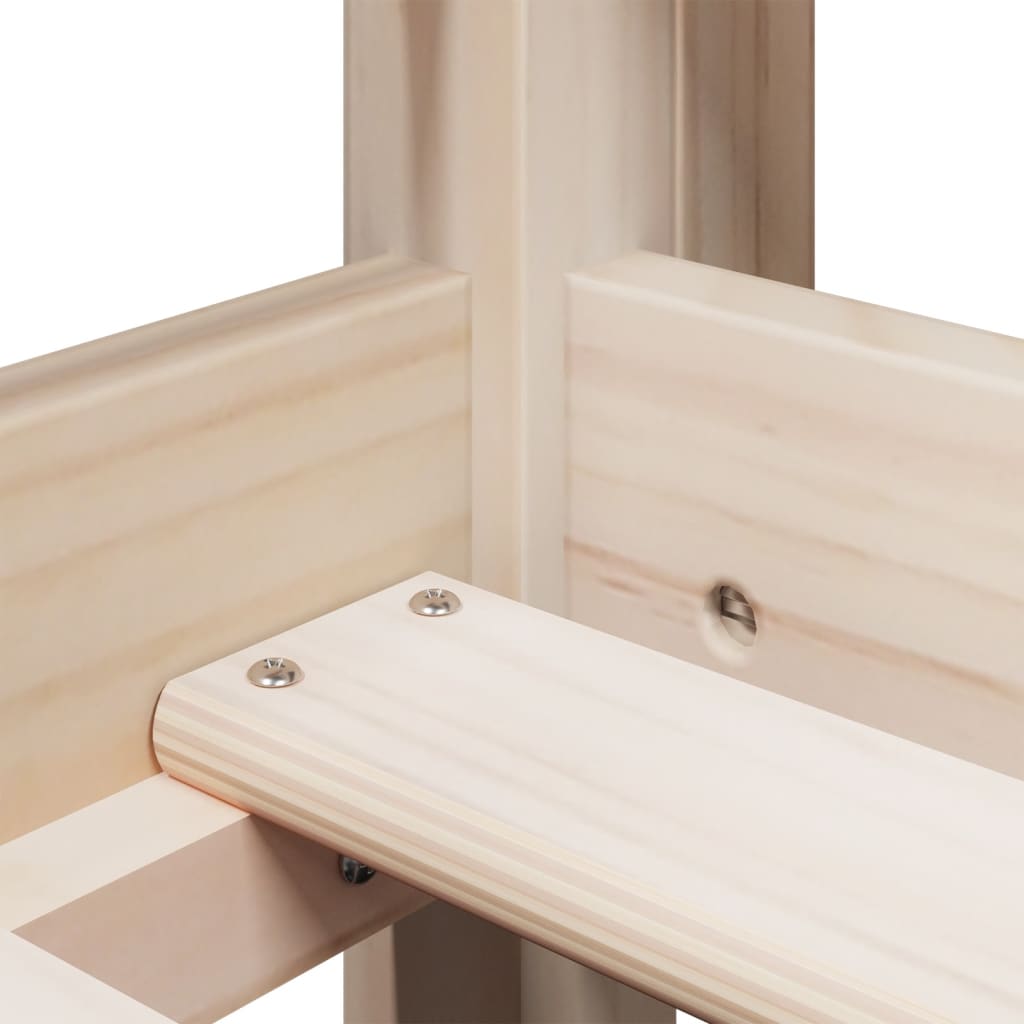 Loft Bed with Ladder and Roof without Mattress 80x200 cm