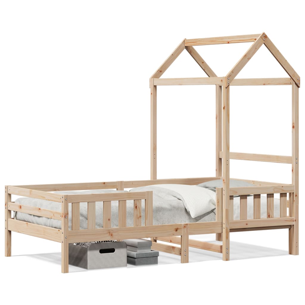 Bed Frame with Roof without Mattress 100x200 cm