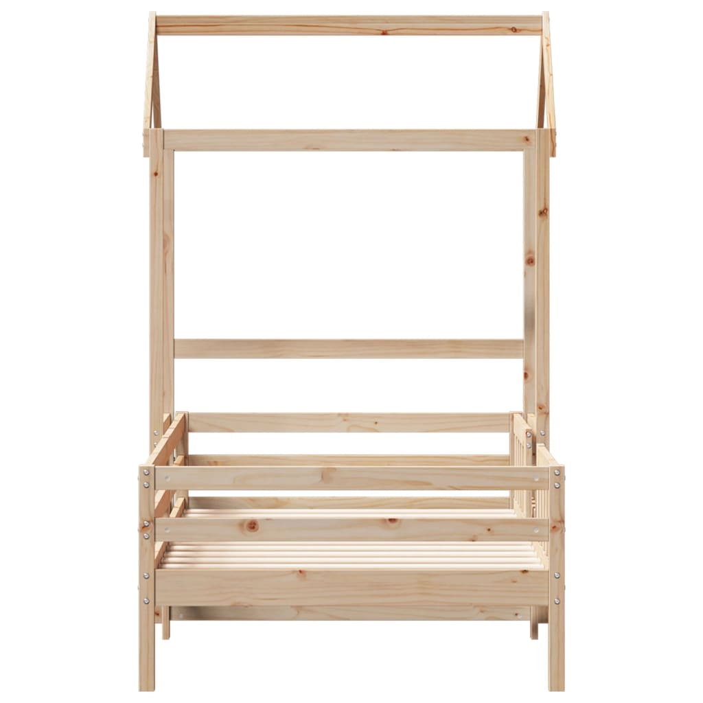 Bed Frame with Roof without Mattress 100x200 cm