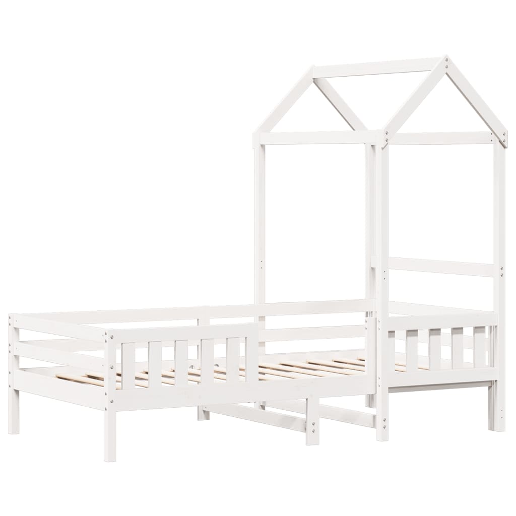 Bed Frame with Roof without Mattress White 80x200 cm