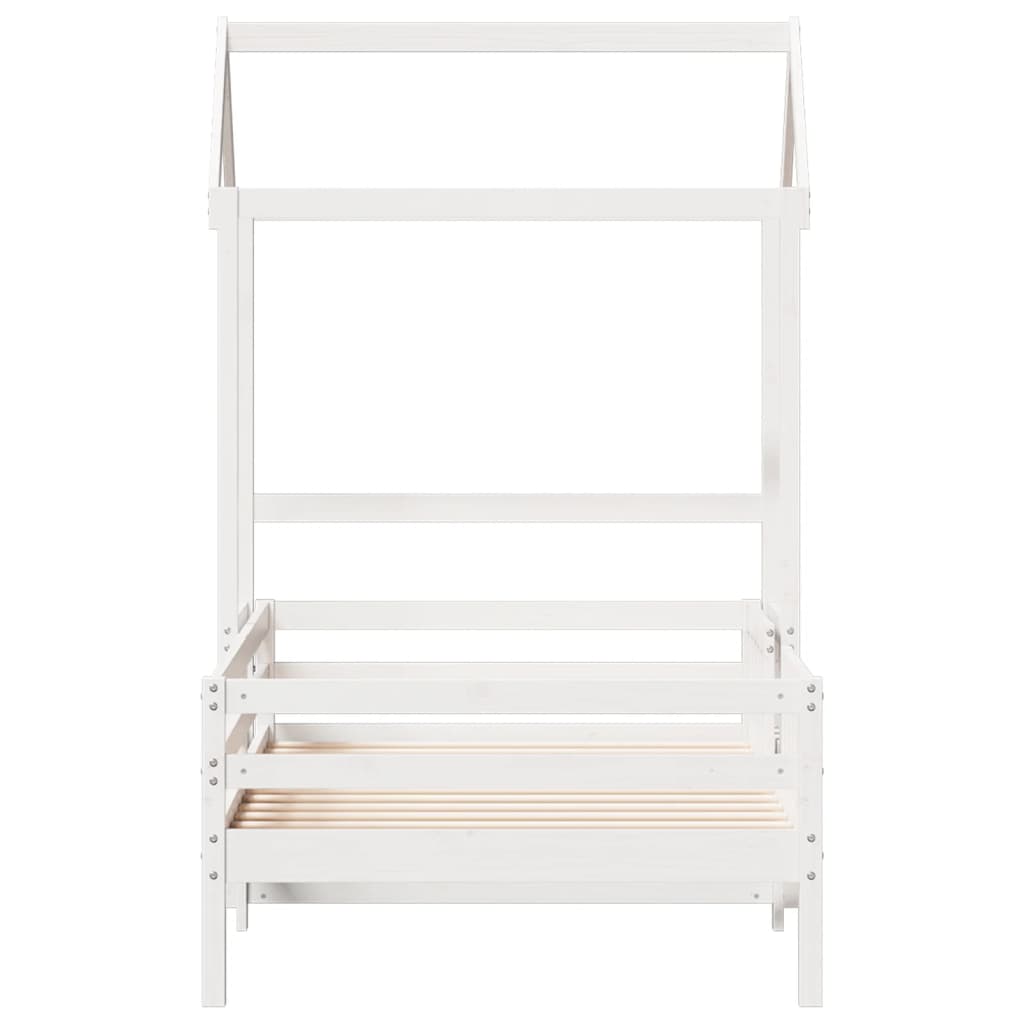Bed Frame with Roof without Mattress White 80x200 cm