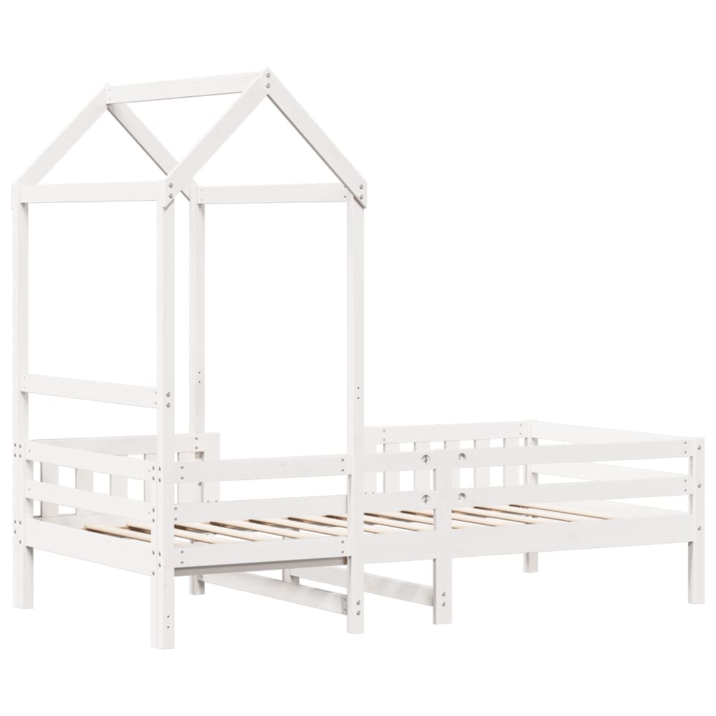 Bed Frame with Roof without Mattress White 80x200 cm