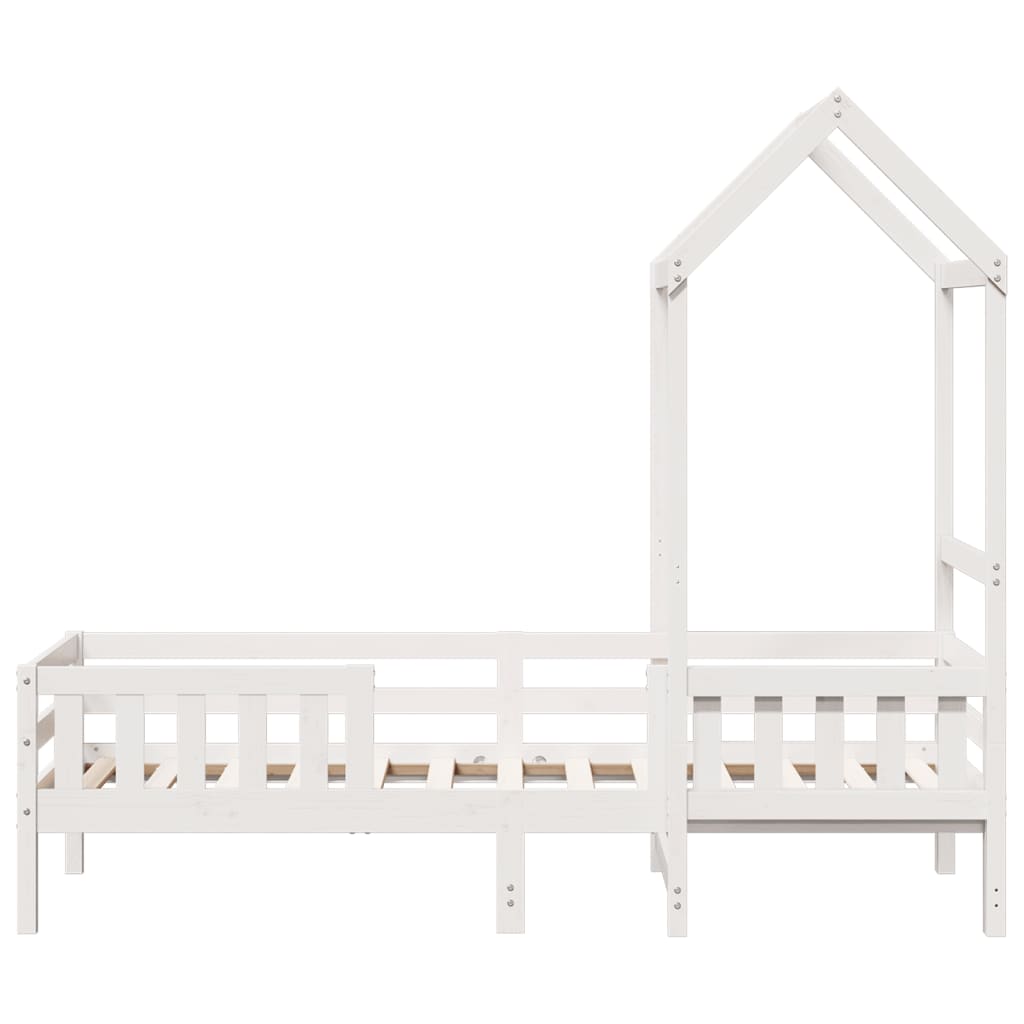 Bed Frame with Roof without Mattress White 75x190 cm Small Single
