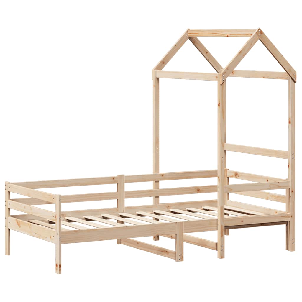 Day Bed with Roof without Mattress 80x200 cm Solid Wood