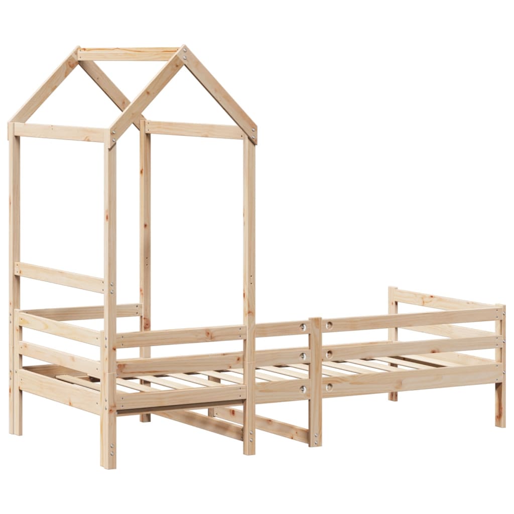 Day Bed with Roof without Mattress 90x200 cm Solid Wood