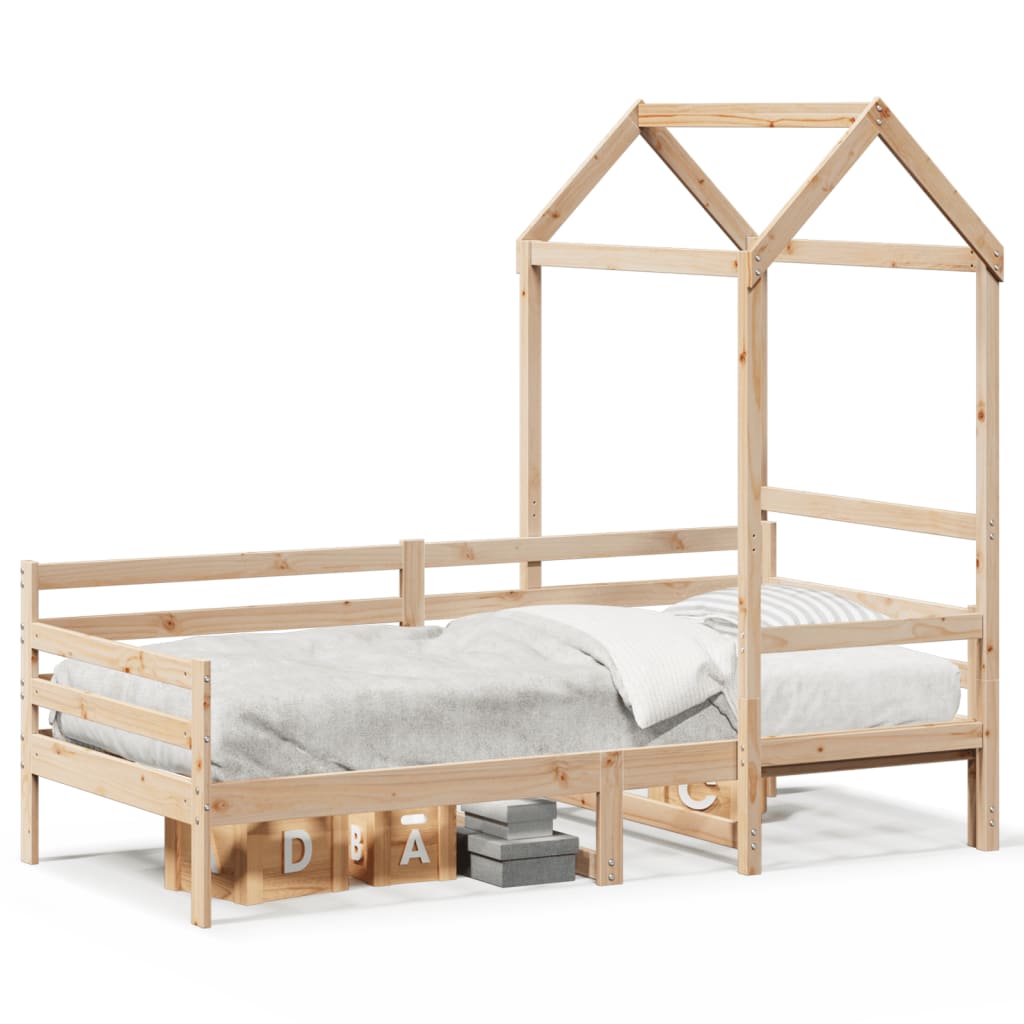 Day Bed with Roof without Mattress 90x190 cm Single Solid Wood