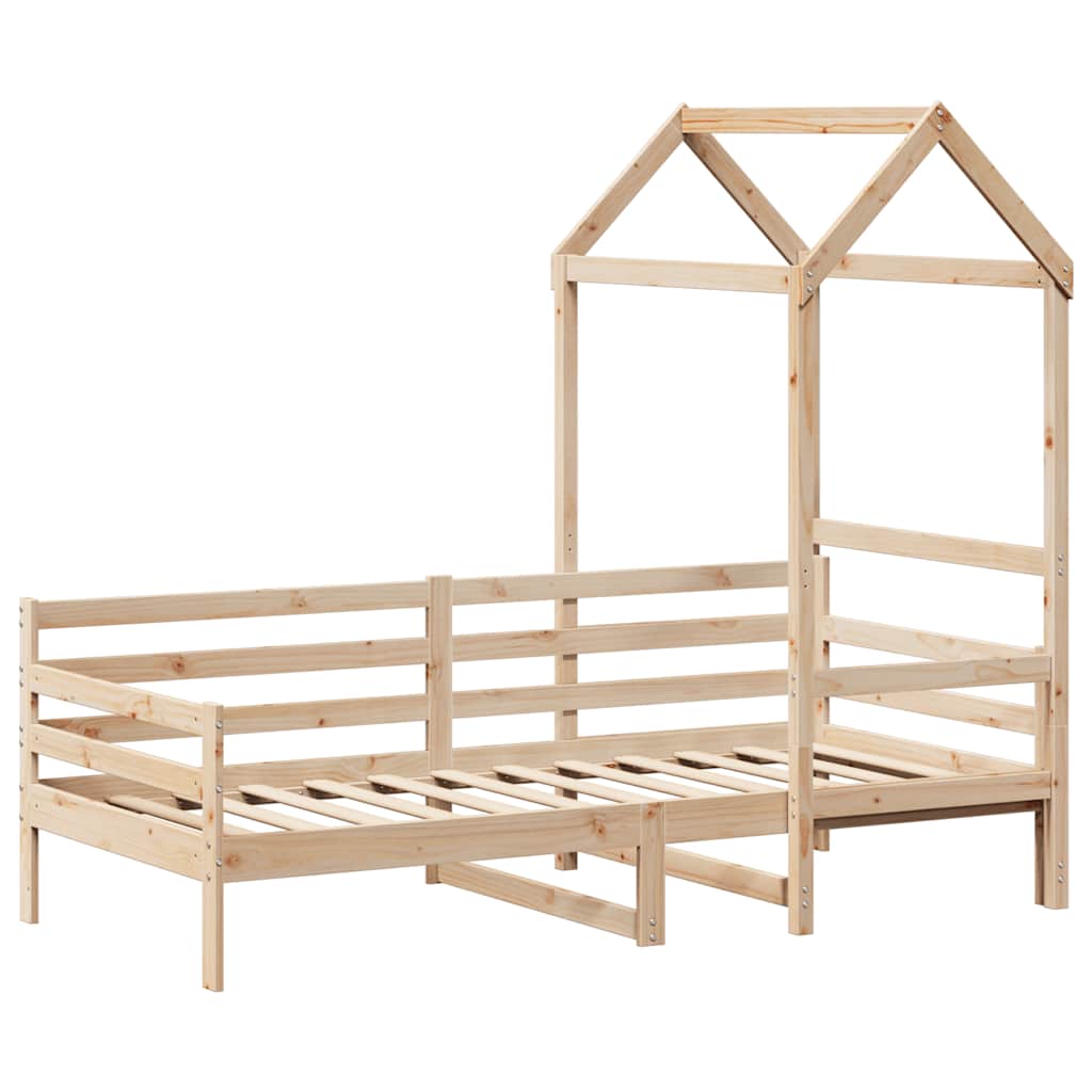 Day Bed with Roof without Mattress 90x190 cm Single Solid Wood