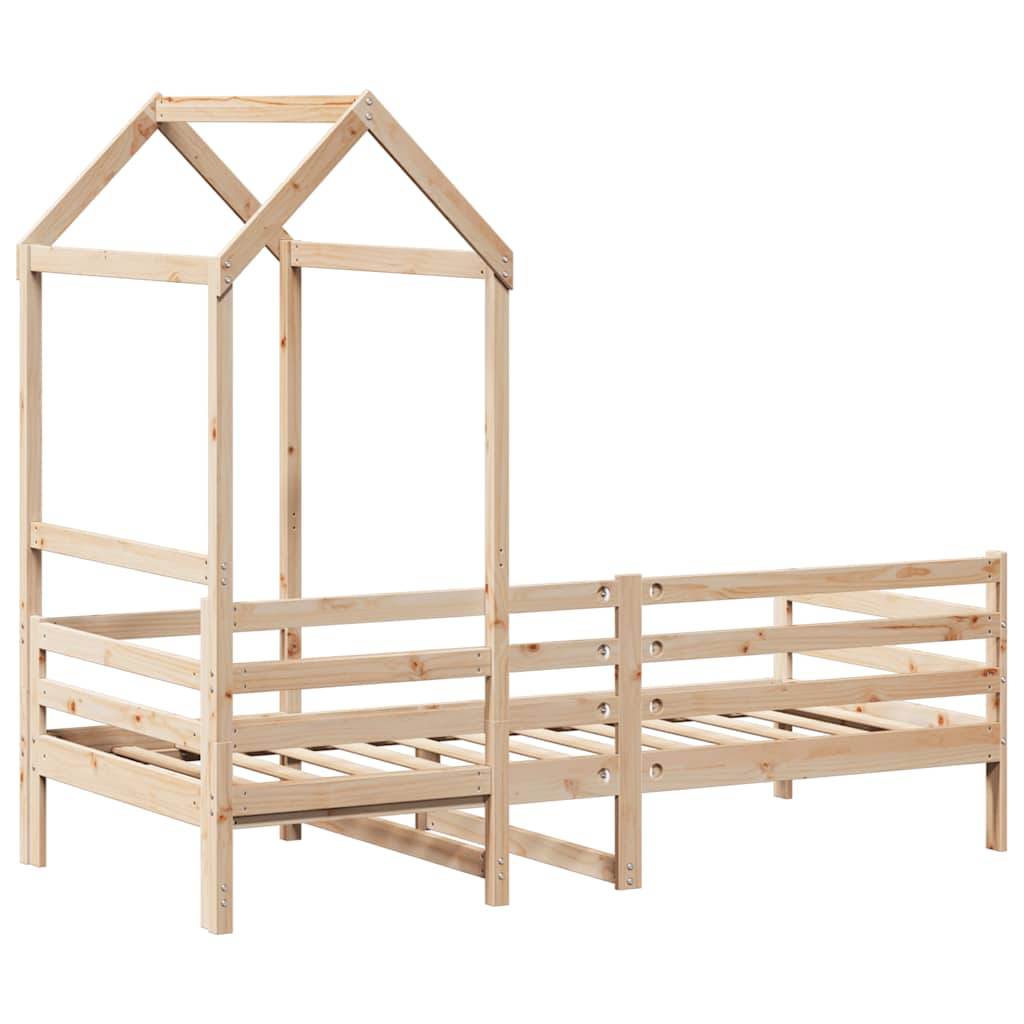 Day Bed with Roof without Mattress 90x190 cm Single Solid Wood