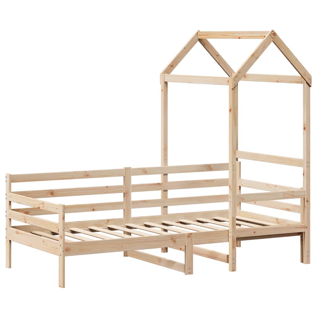Day Bed with Roof without Mattress 80x200 cm Solid Wood
