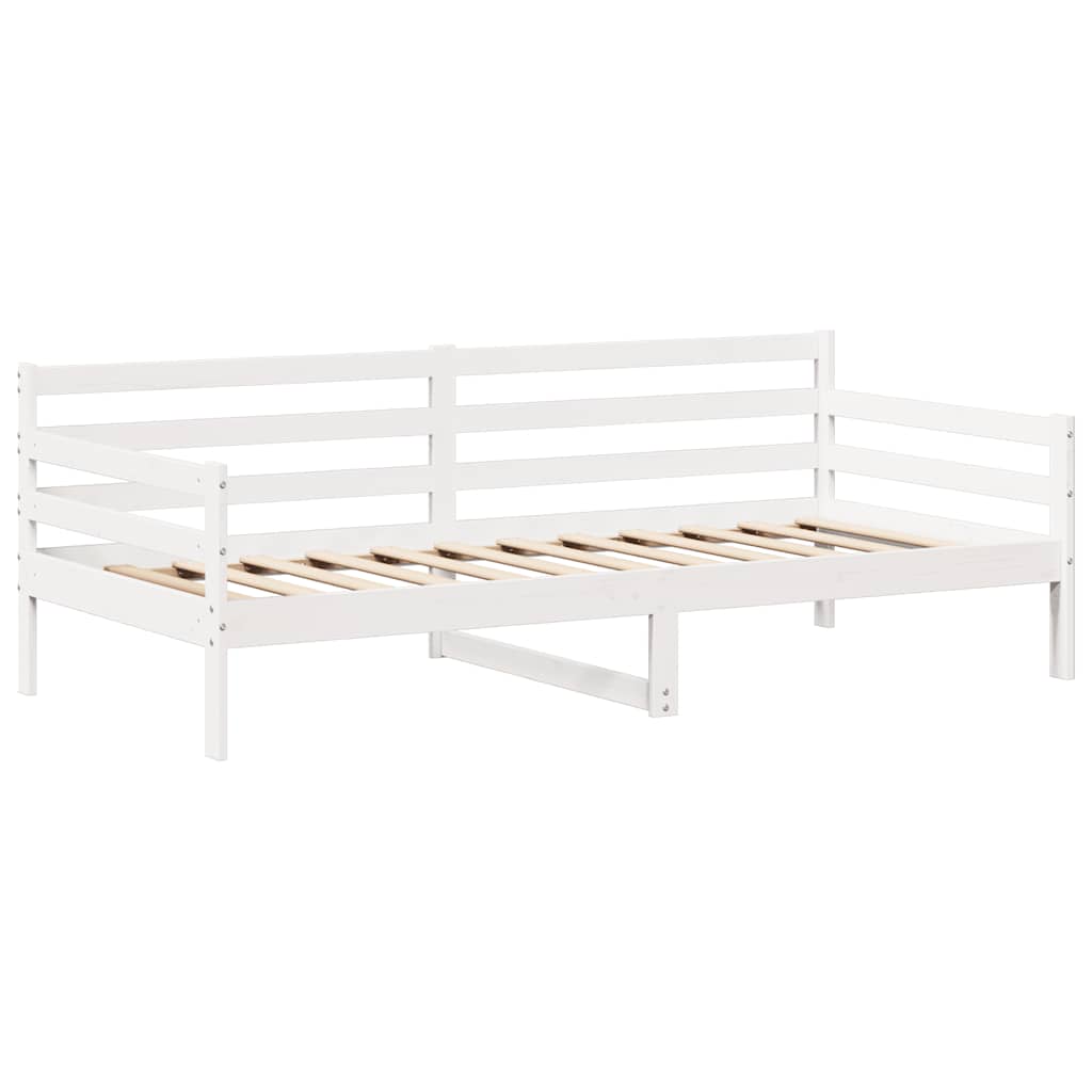 Day Bed with Roof without Mattress White 80x200 cm Solid Wood
