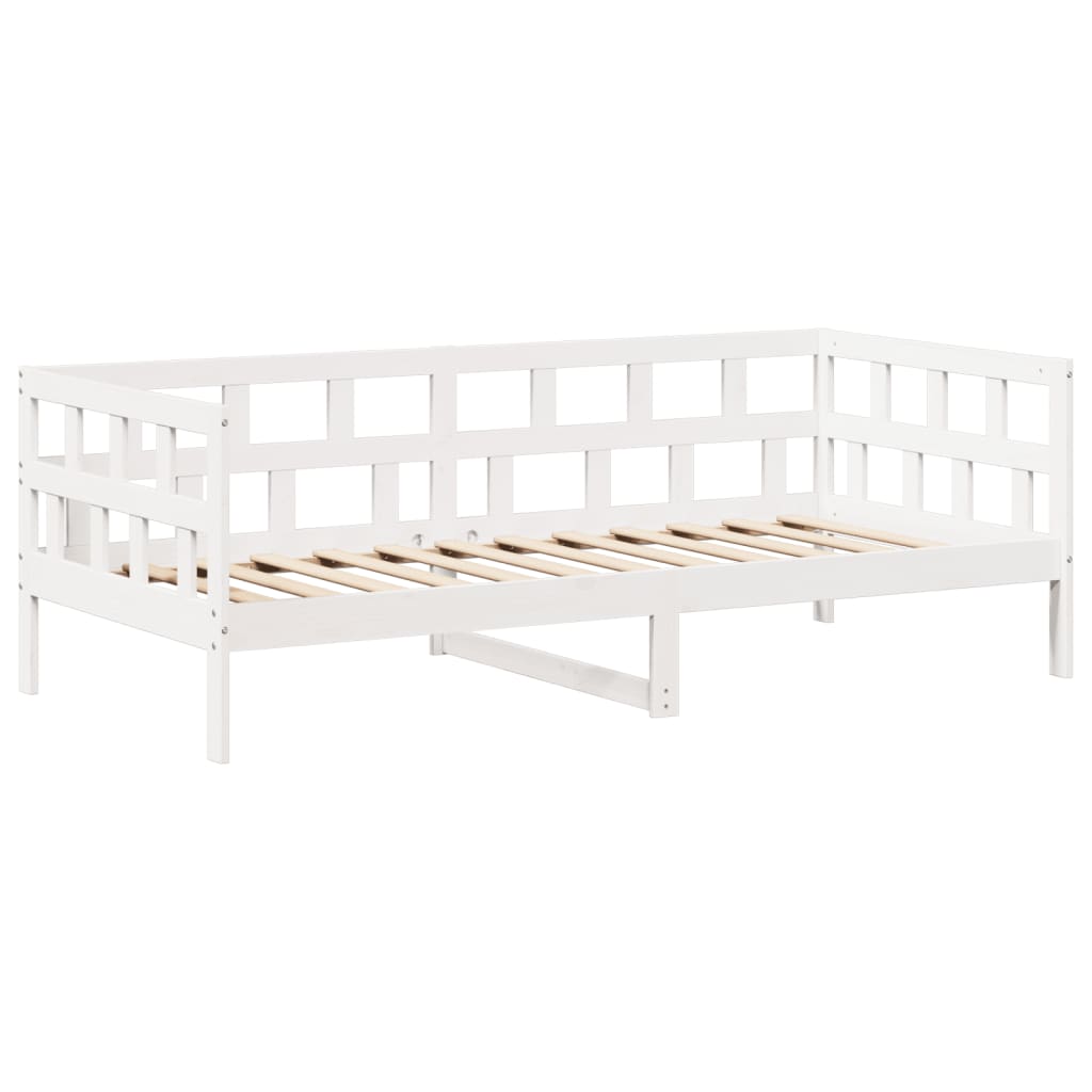 Day Bed with Roof without Mattress White 80x200 cm Solid Wood