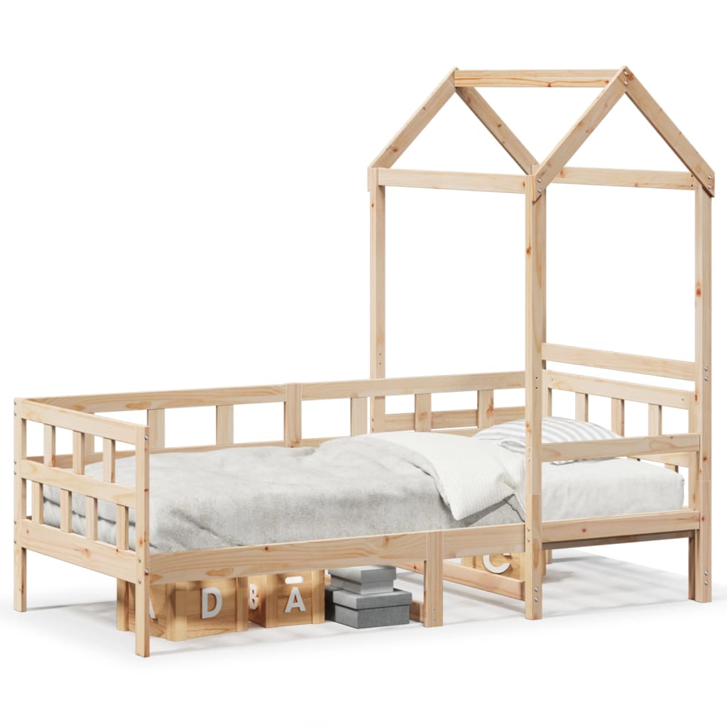 Day Bed with Roof without Mattress 90x190 cm Single Solid Wood
