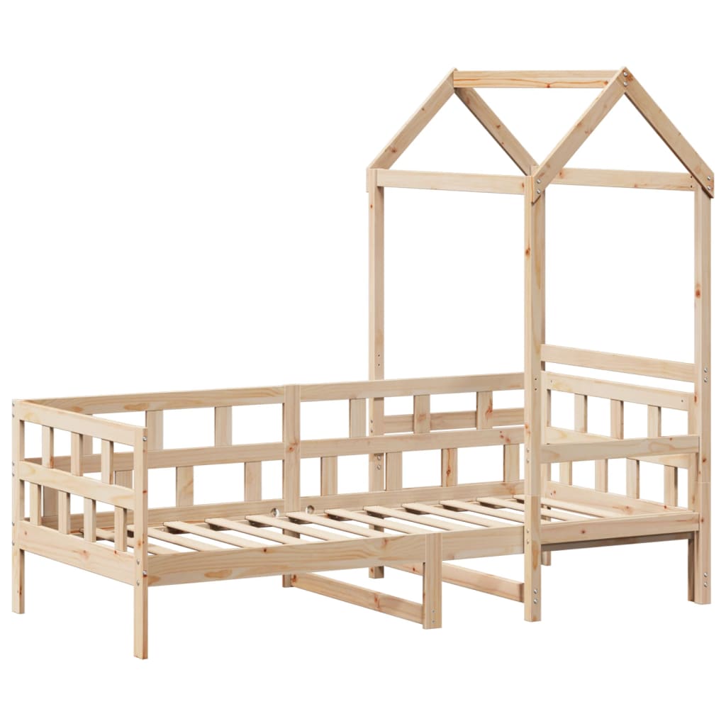Day Bed with Roof without Mattress 90x190 cm Single Solid Wood
