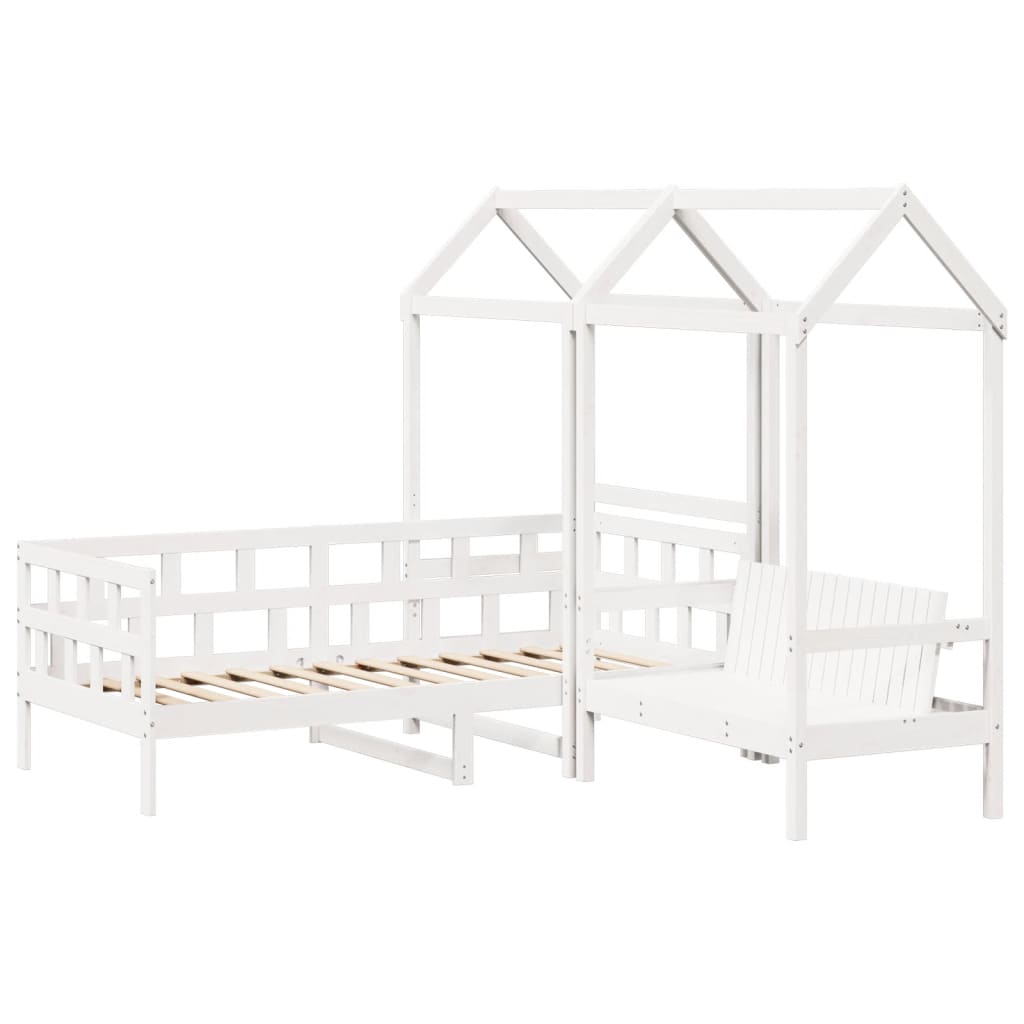 Day Bed Set with Roof without Mattress White 80x200 cm