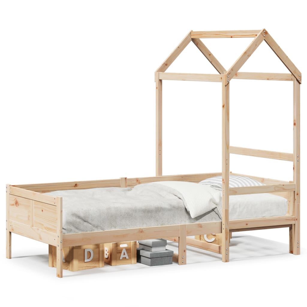 Day Bed with Roof without Mattress 80x200 cm Solid Wood