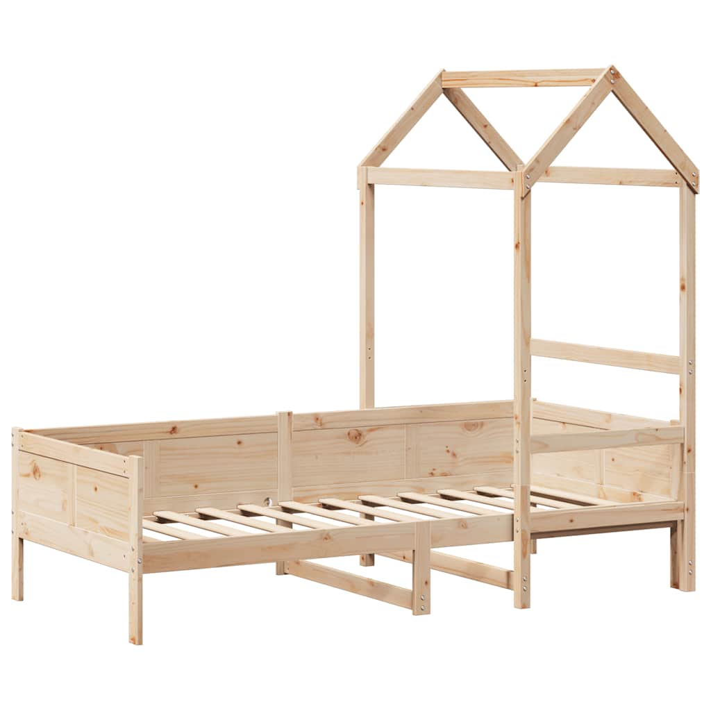 Day Bed with Roof without Mattress 80x200 cm Solid Wood