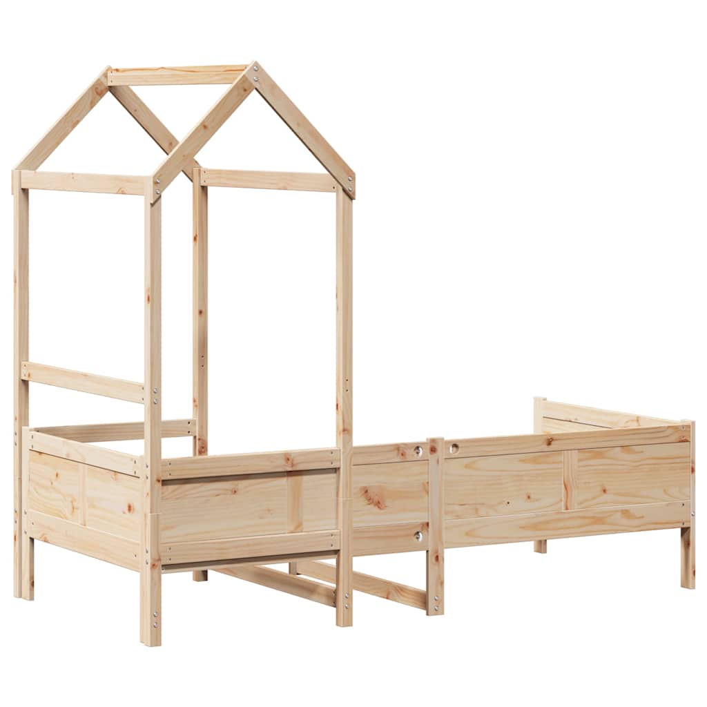 Day Bed with Roof without Mattress 80x200 cm Solid Wood