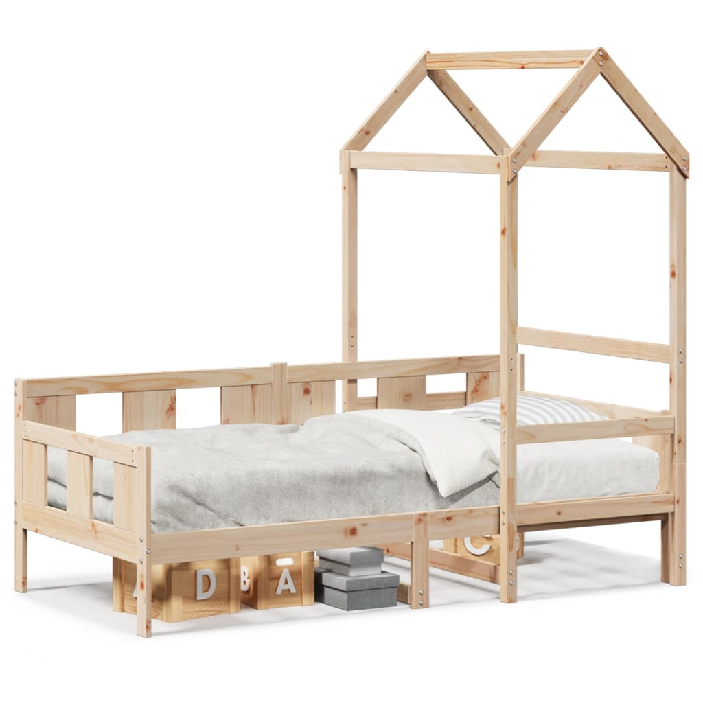 Day Bed with Roof without Mattress 80x200 cm Solid Wood