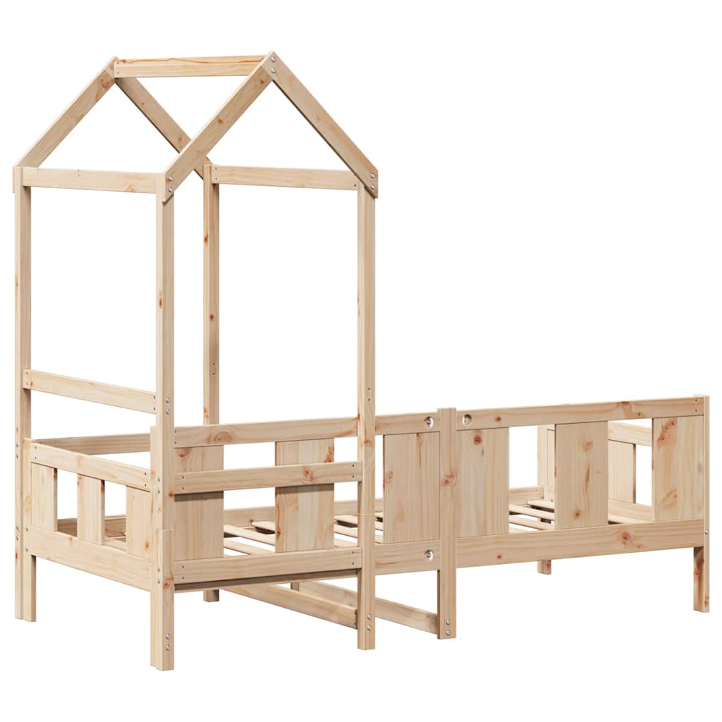 Day Bed with Roof without Mattress 80x200 cm Solid Wood