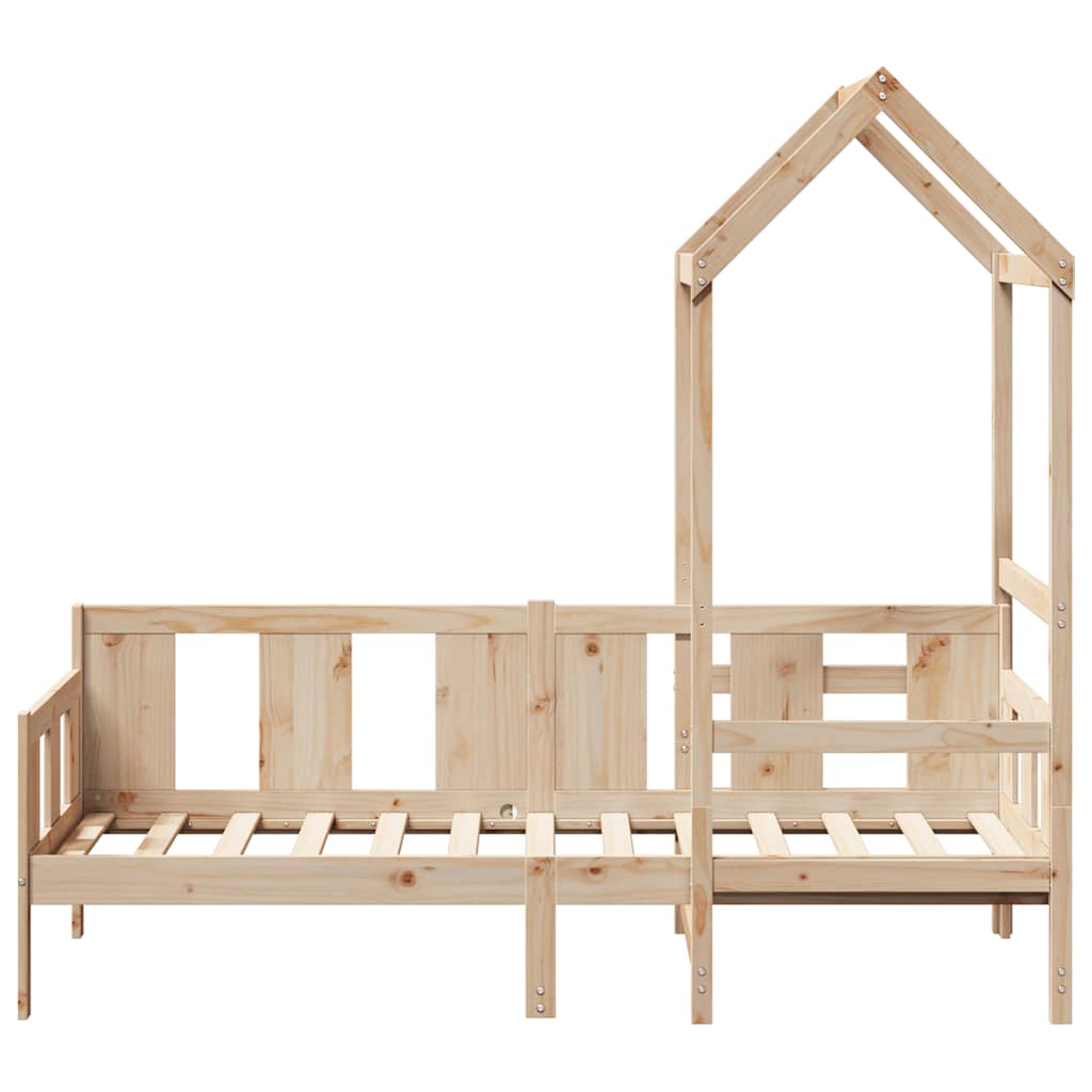 Day Bed with Roof without Mattress 90x190 cm Single Solid Wood