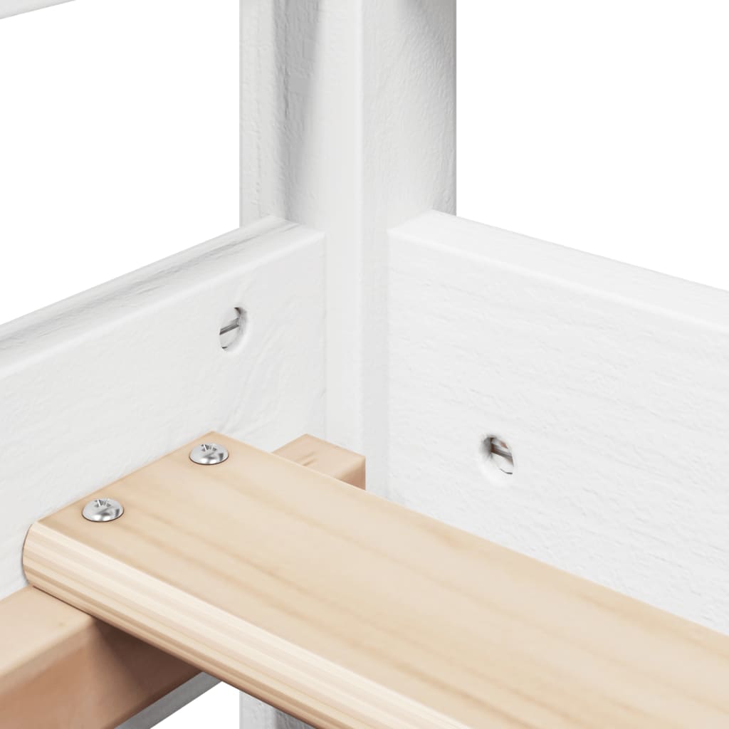 Day Bed with Roof without Mattress White 80x200 cm Solid Wood