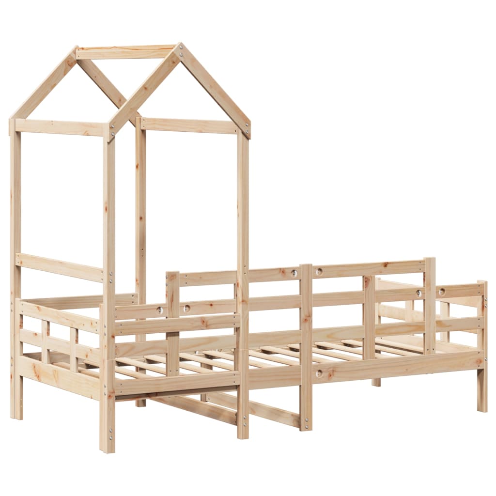 Day Bed with Roof without Mattress 90x190 cm Single Solid Wood