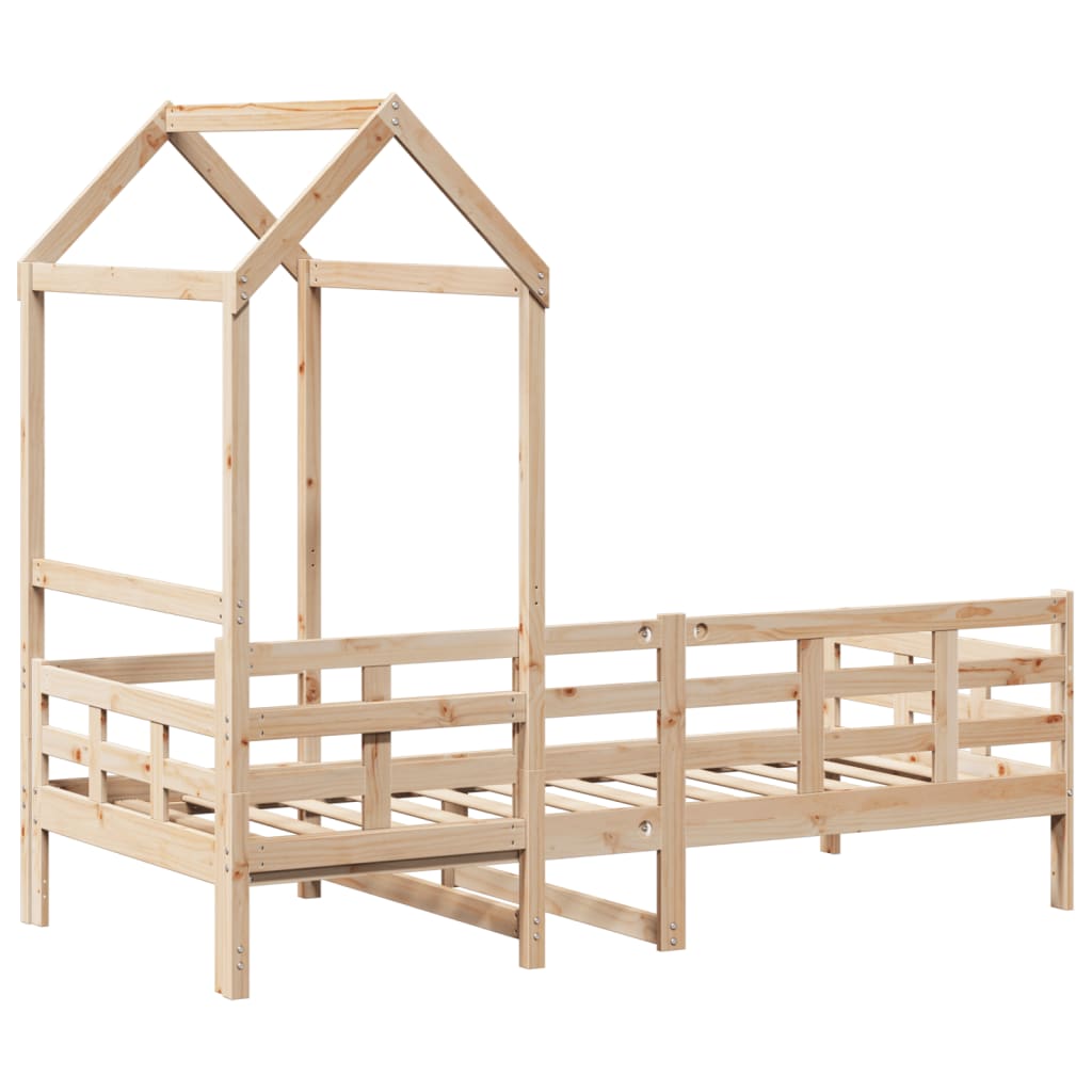 Day Bed with Roof without Mattress 80x200 cm Solid Wood