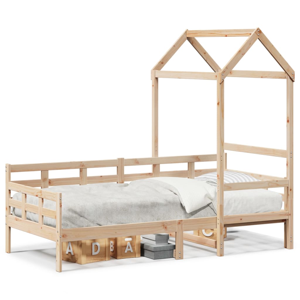 Day Bed with Roof without Mattress 90x190 cm Single Solid Wood