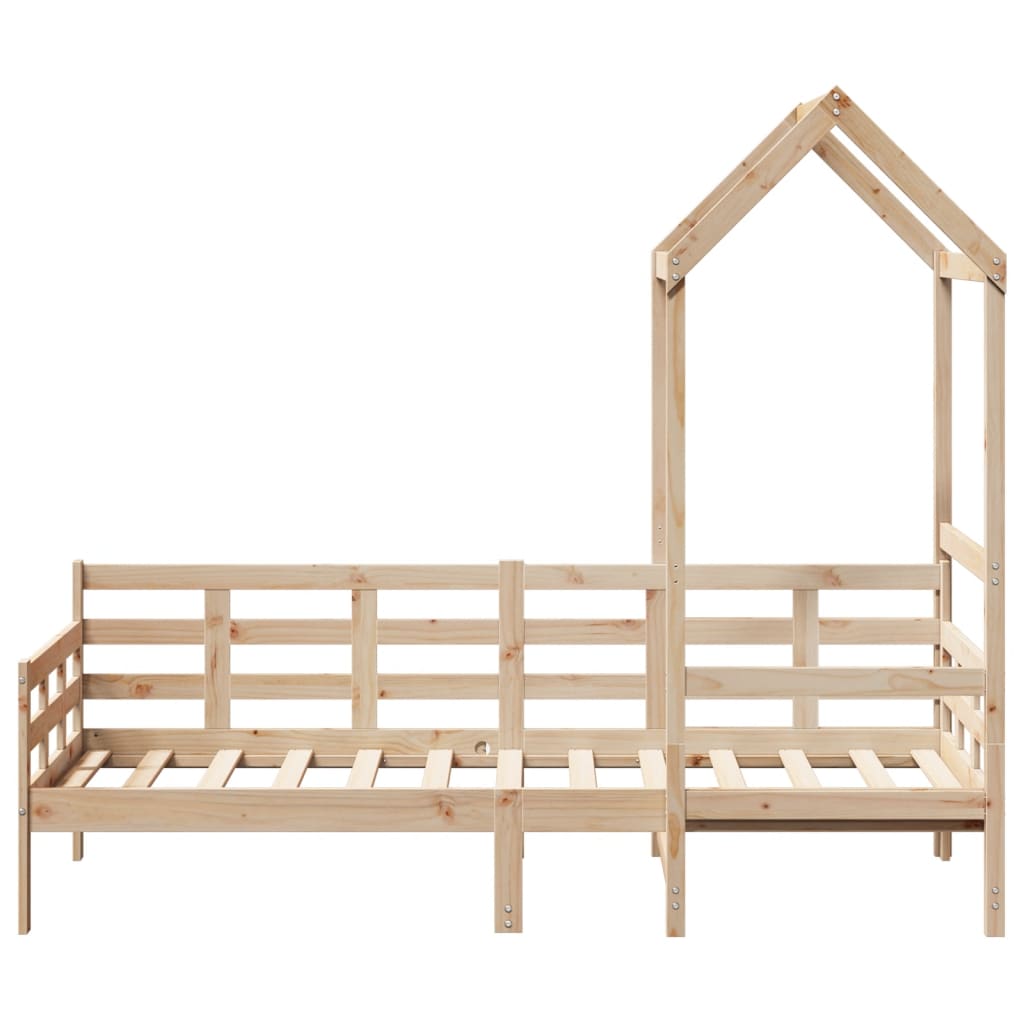 Day Bed with Roof without Mattress 90x190 cm Single Solid Wood