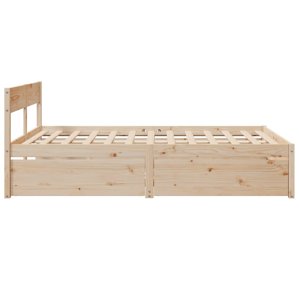 Bed Frame without Mattress 160x200 cm Solid Wood Pine