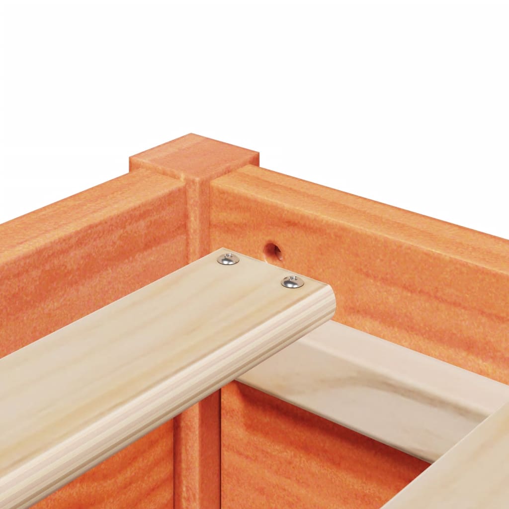 Bed Frame without Mattress Wax Brown 200x200 cm Solid Wood Pine