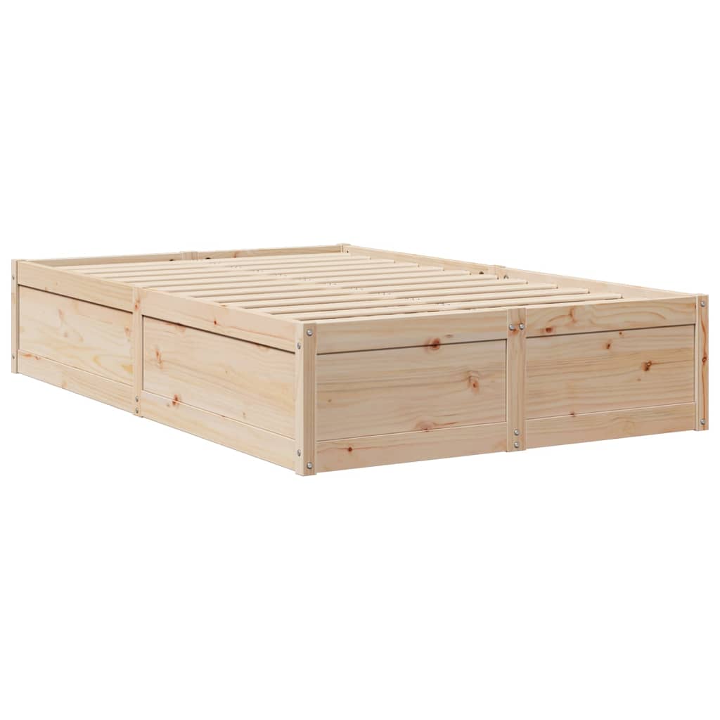 Bed Frame without Mattress 120x200 cm Solid Wood Pine