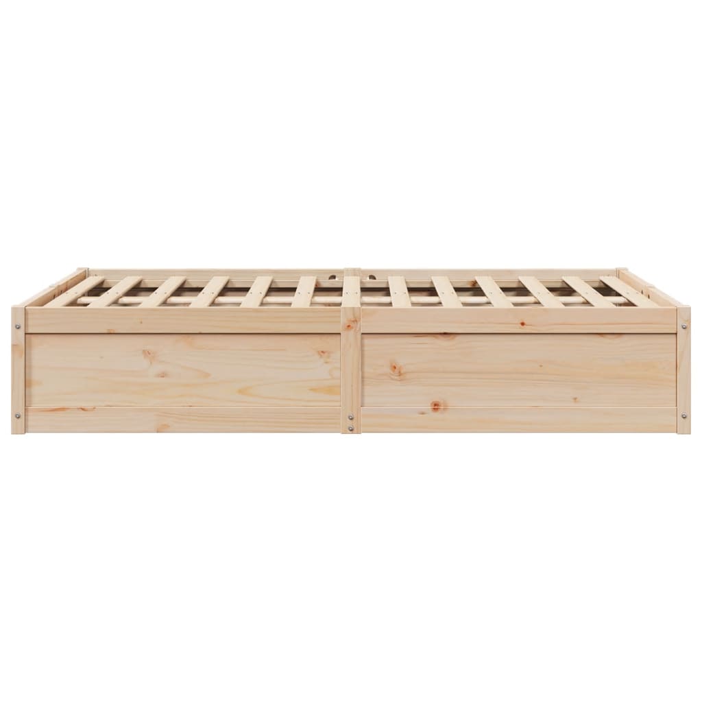 Bed Frame without Mattress 120x200 cm Solid Wood Pine