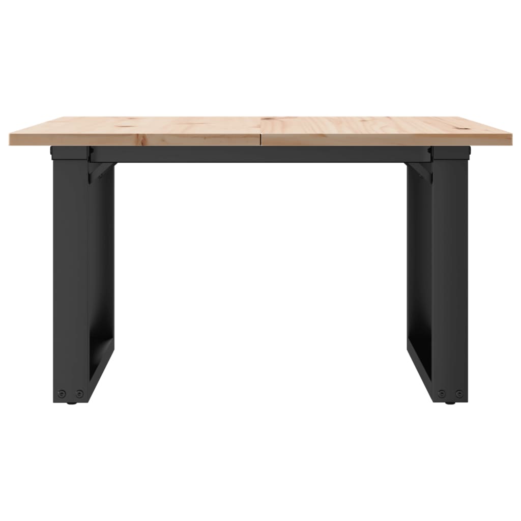 Coffee Table O-Frame 60x60x40 cm Solid Wood Pine and Steel