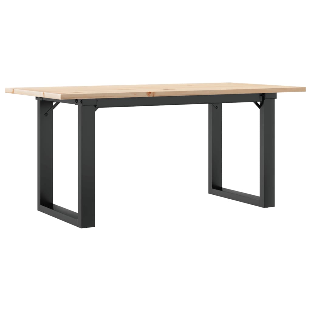 Coffee Table O-Frame 90x40x45 cm Solid Wood Pine and Steel