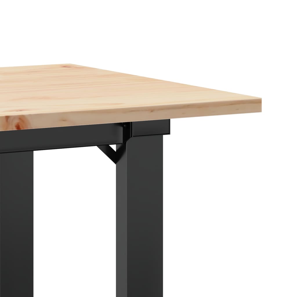 Coffee Table O-Frame 90x40x45 cm Solid Wood Pine and Steel
