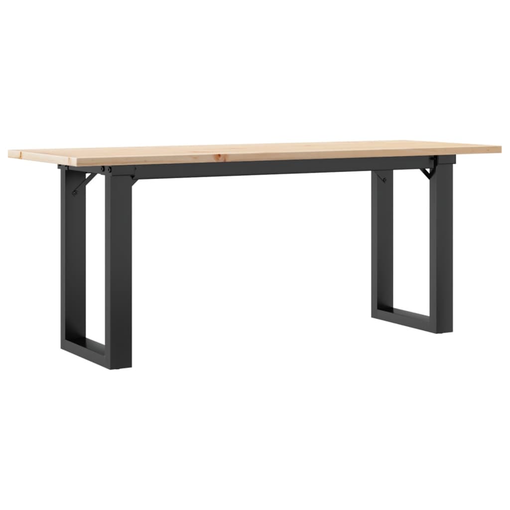 Coffee Table O-Frame 110x40x45 cm Solid Wood Pine and Steel