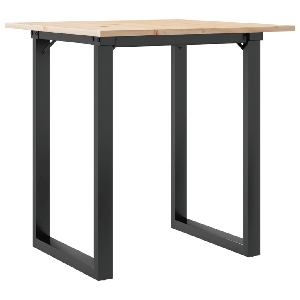 Dining Table O-Frame 60x60x75 cm Solid Wood Pine and Steel