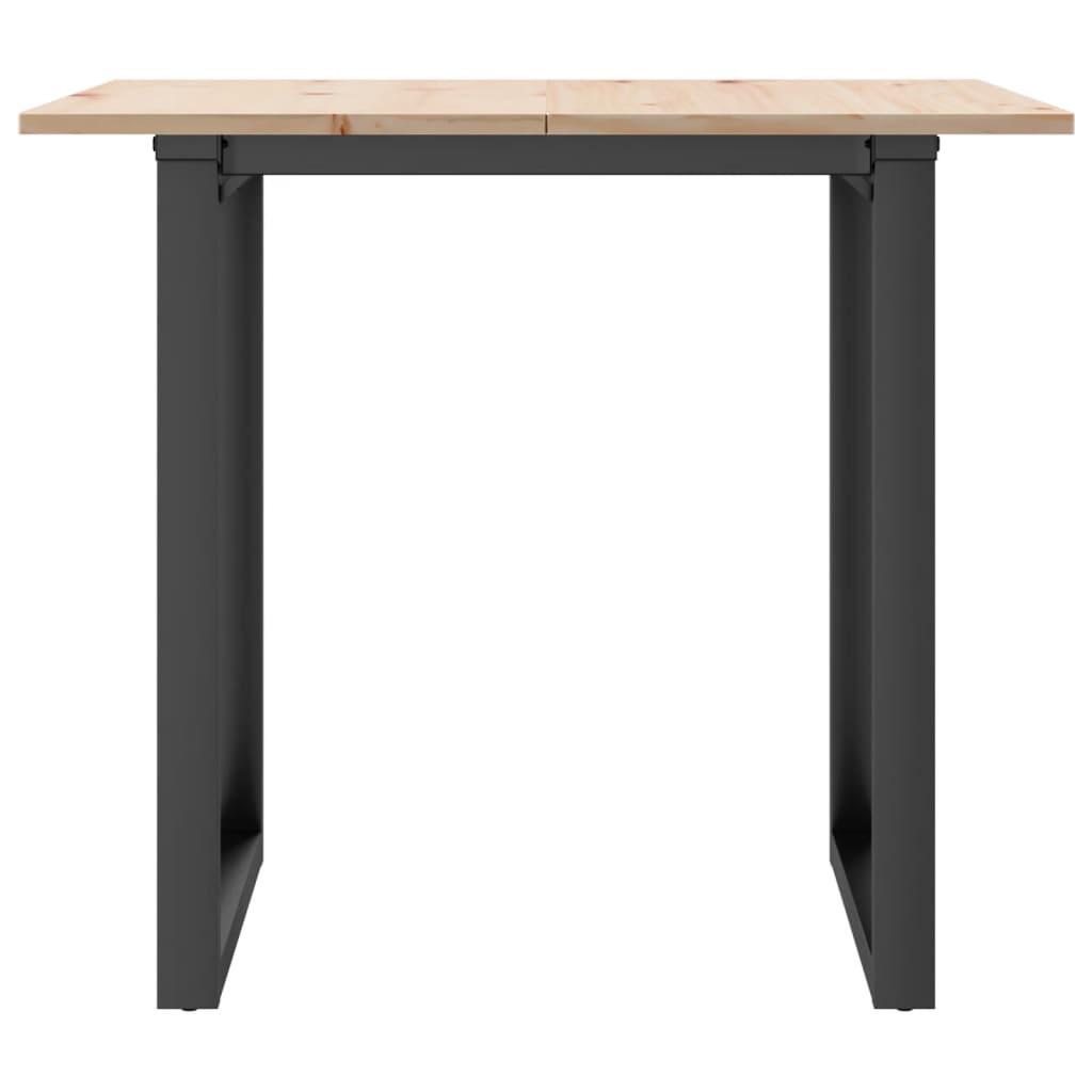 Dining Table O-Frame 90x90x75 cm Solid Wood Pine and Steel
