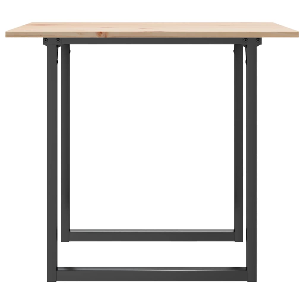 Dining Table O-Frame 90x90x75 cm Solid Wood Pine and Steel