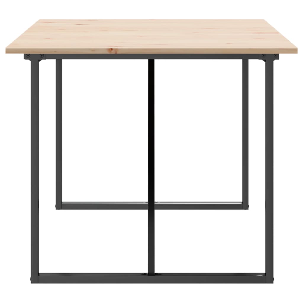 Dining Table O-Frame 180x90x75 cm Solid Wood Pine and Steel