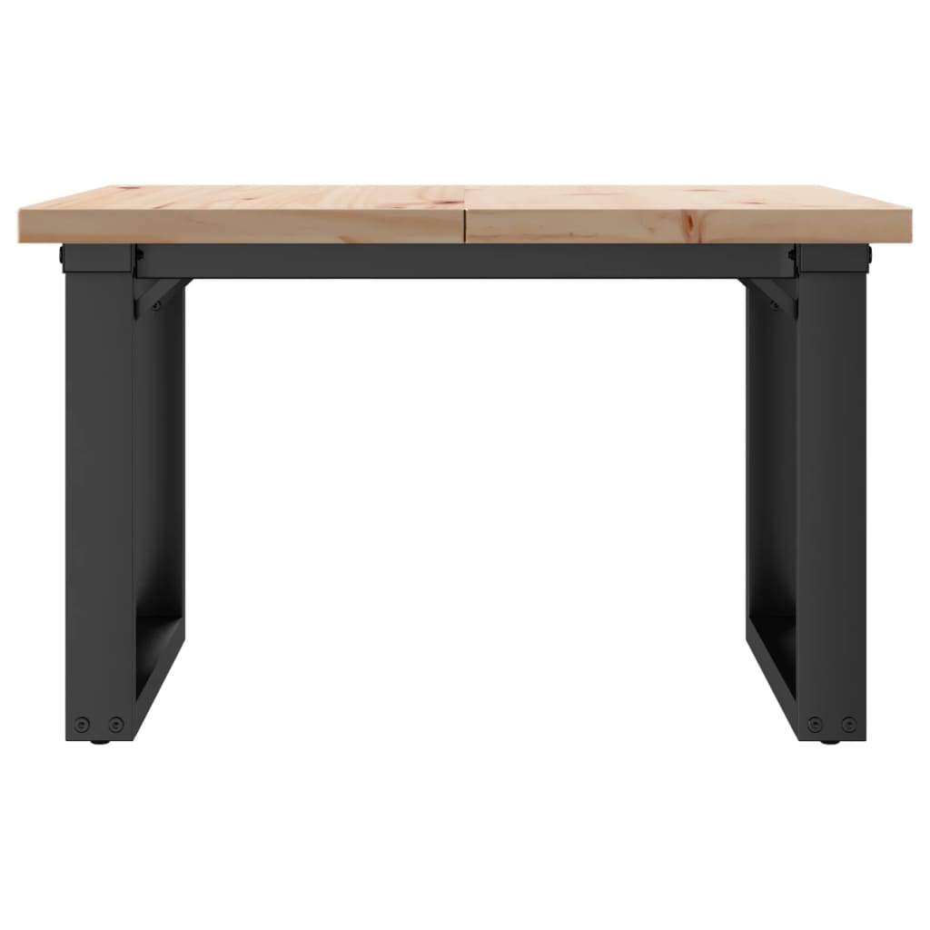 Coffee Table O-Frame 60x60x40.5 cm Solid Wood Pine and Steel