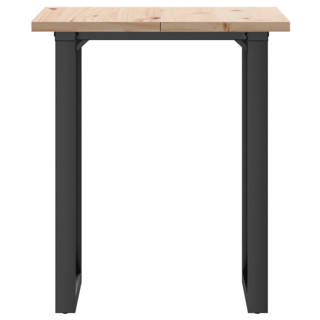 Dining Table O-Frame 60x60x75.5 cm Solid Wood Pine and Steel
