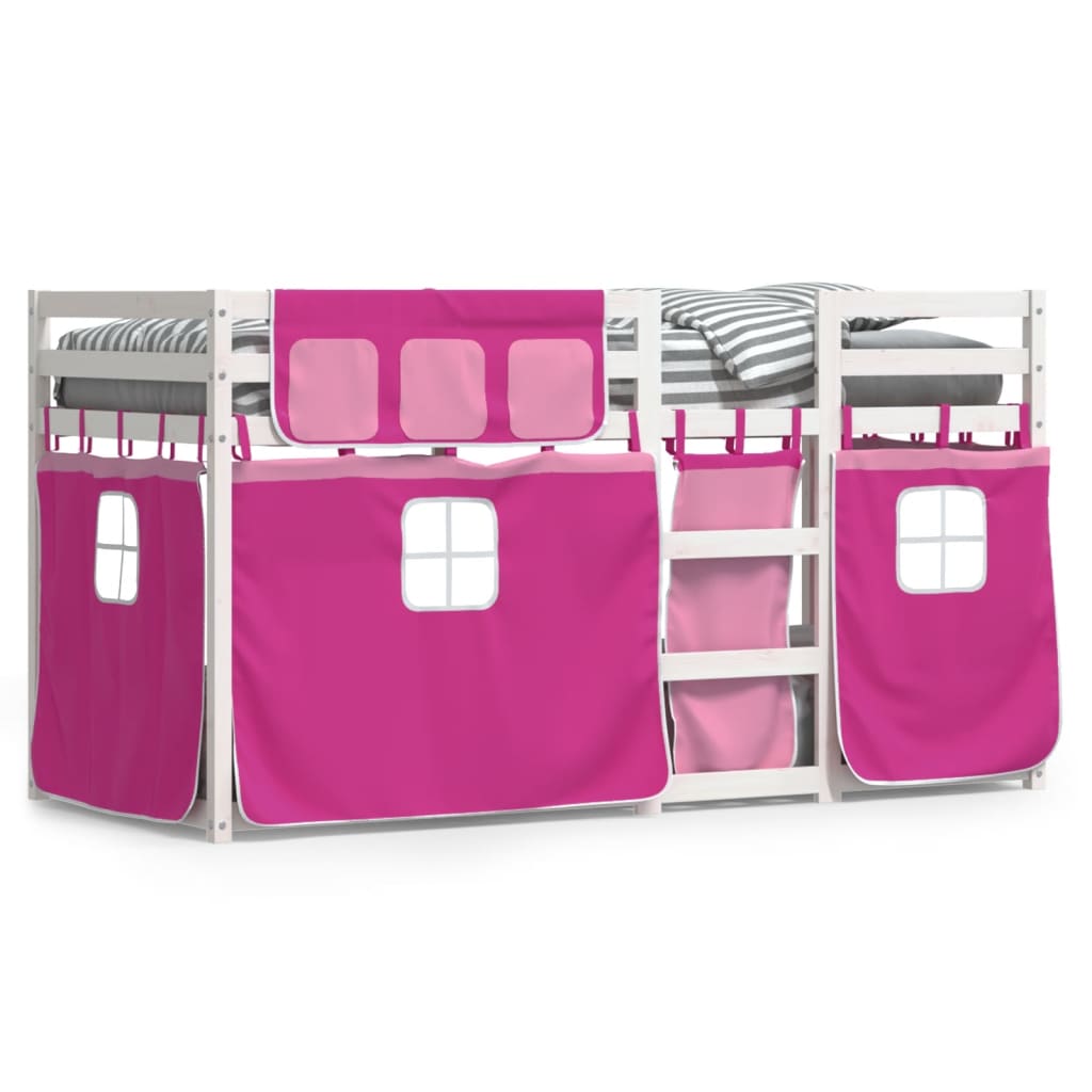 Bunk Bed without Mattress Pink 80x200 cm Solid Wood Pine