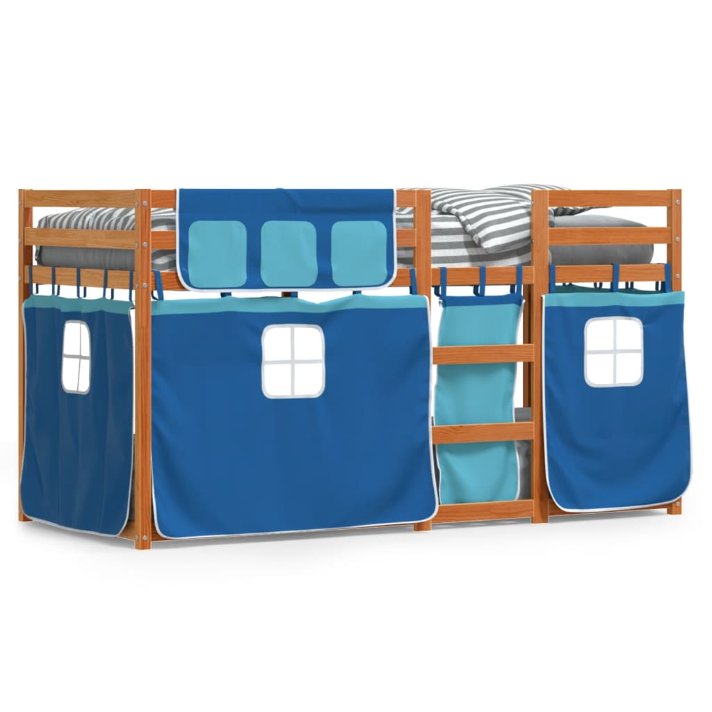 Bunk Bed without Mattress Blue 80x200 cm Solid Wood Pine