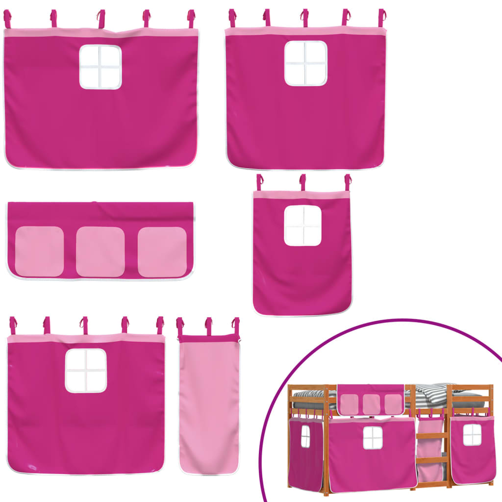 Bunk Bed without Mattress Pink 80x200 cm Solid Wood Pine