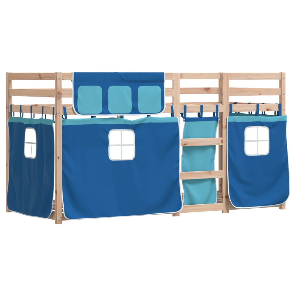 Bunk Bed without Mattress Blue 90x200 cm Solid Wood Pine